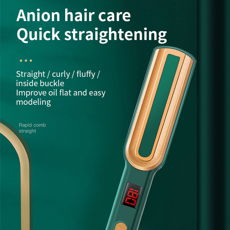Hair Curling Wand - Pettine lisciante, piastra per capelli agli