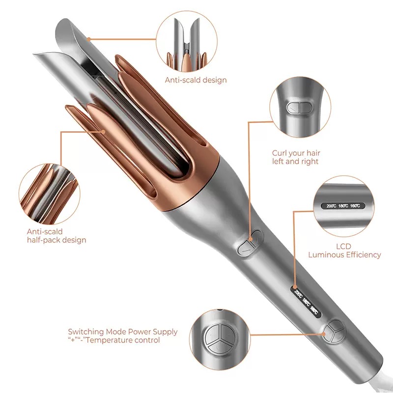 Hair Curling Wand - Ferro arricciacapelli automatico Ferro arricciacapelli agli